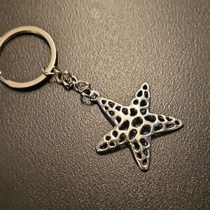 Silver Starfish Keychain